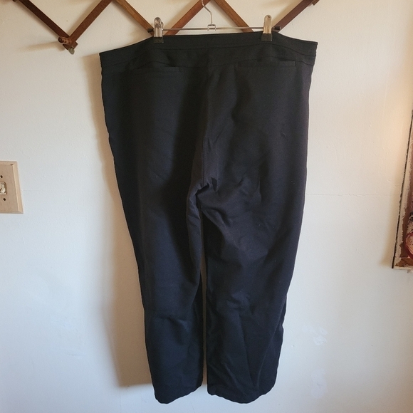 Eileen Fisher Cropped Black Trouser Straight Leg Stretch Extra Large XL - Picture 6 of 8